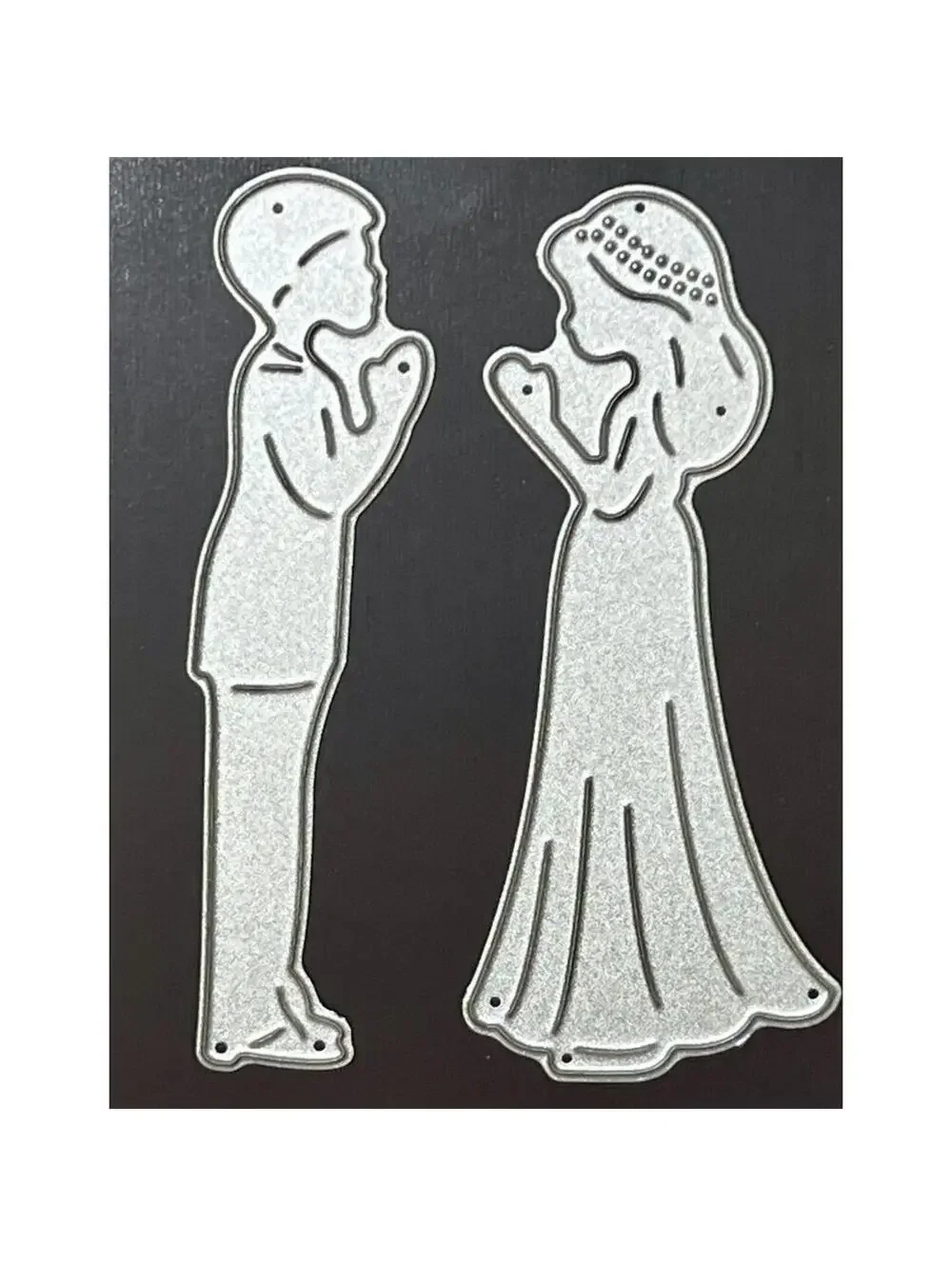 Bride & Groom Metal Cutting Die Set Wedding Card Making Scrapbooking Craft